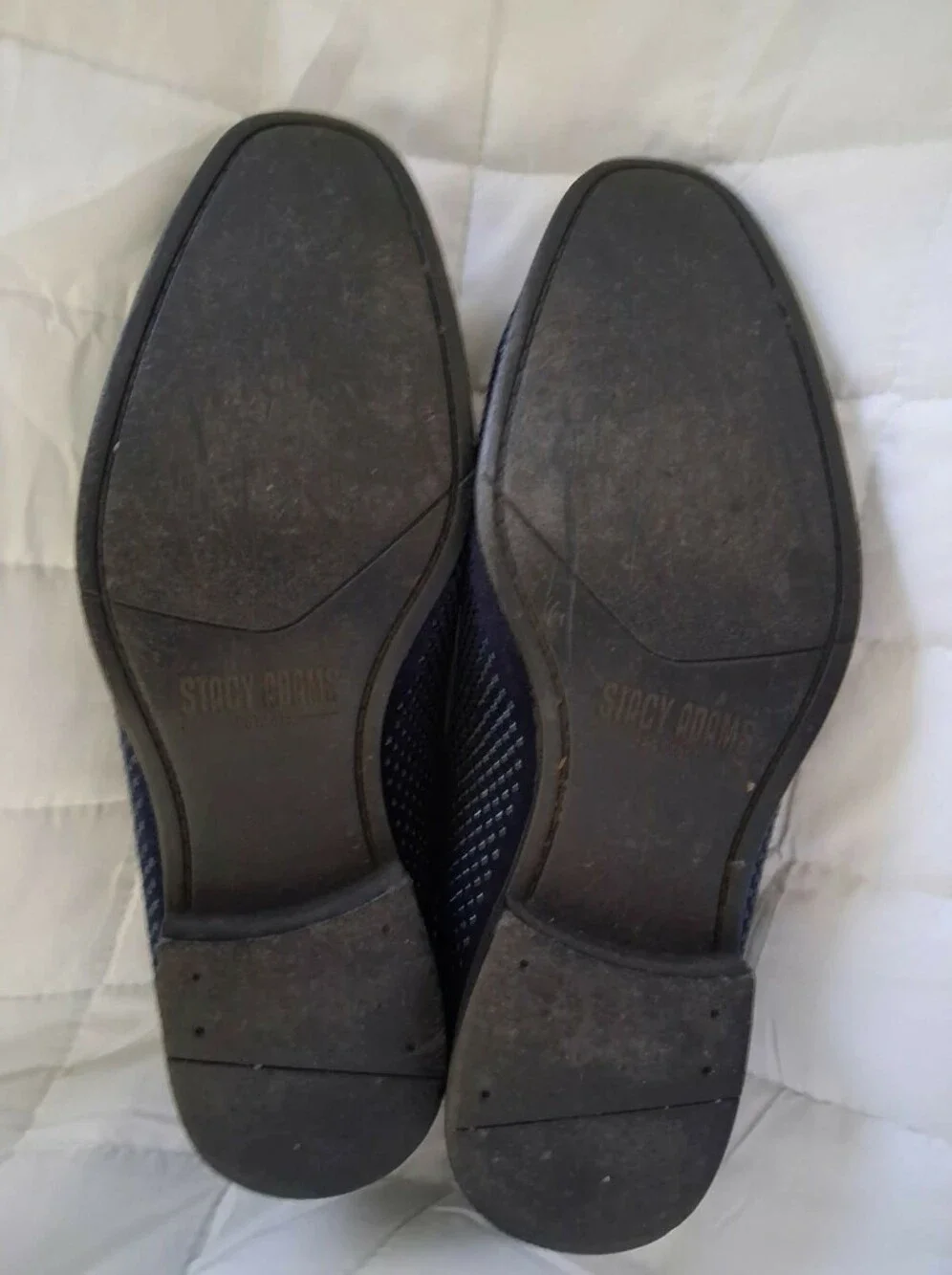 Men's Blue Stacy Adams Swagger Slip-On Loafers with Decorative Accent